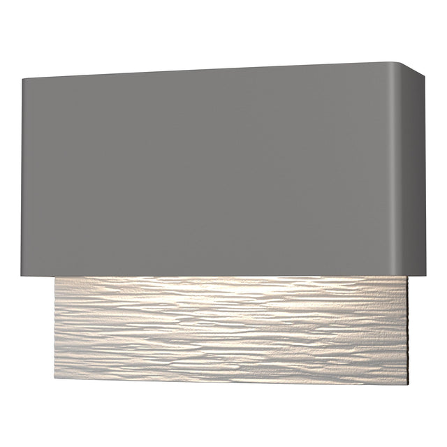 Hubbardton Forge 2019 Coastal Burnished Steel Coastal White Stratum Dark Sky Friendly LED Outdoor Sconce