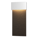 Hubbardton Forge 2019 Coastal White Coastal Oil Rubbed Bronze Stratum Large Dark Sky Friendly LED Outdoor Sconce