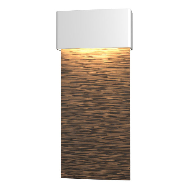 Hubbardton Forge 2019 Coastal White Coastal Dark Smoke Stratum Large Dark Sky Friendly LED Outdoor Sconce