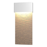 Hubbardton Forge 2019 Coastal White Coastal Burnished Steel Stratum Large Dark Sky Friendly LED Outdoor Sconce
