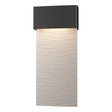 Hubbardton Forge 2019 Coastal Oil Rubbed Bronze Coastal White Stratum Large Dark Sky Friendly LED Outdoor Sconce