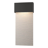 Hubbardton Forge 2019 Coastal Oil Rubbed Bronze Coastal White Stratum Large Dark Sky Friendly LED Outdoor Sconce