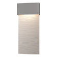 Hubbardton Forge 2019 Coastal Burnished Steel Coastal White Stratum Large Dark Sky Friendly LED Outdoor Sconce