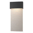 Hubbardton Forge 2019 Coastal Black Coastal White Stratum Large Dark Sky Friendly LED Outdoor Sconce