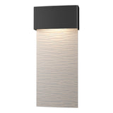 Hubbardton Forge 2019 Coastal Black Coastal White Stratum Large Dark Sky Friendly LED Outdoor Sconce