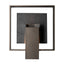 Hubbardton Forge 2025 Coastal Oil Rubbed Bronze Slate Clear Glass (ZM) Shadow Box Small w/Slate Dark Sky Friendly Outdoor Sconce