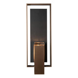 Hubbardton Forge 2025 Coastal Bronze Slate Clear Glass (ZM) Shadow Box Large w/Slate Dark Sky Friendly Outdoor Sconce
