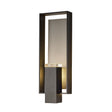 Hubbardton Forge 2025 Coastal Black Coastal Burnished Steel Clear Glass (ZM) Shadow Box Large Dark Sky Friendly Outdoor Sconce