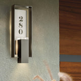 Hubbardton Forge 2025 Coastal Black Coastal Burnished Steel Clear Glass (ZM) Shadow Box Large Dark Sky Friendly Outdoor Sconce