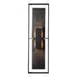 Hubbardton Forge 2025 Coastal Black Slate Clear Glass (ZM) Shadow Box Tall w/Slate Dark Sky Friendly Outdoor Sconce