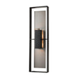 Hubbardton Forge 2025 Coastal Black Coastal Burnished Steel Clear Glass (ZM) Shadow Box Tall Dark Sky Friendly Outdoor Sconce