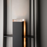 Hubbardton Forge 2025 Coastal Black Coastal Burnished Steel Clear Glass (ZM) Shadow Box Tall Dark Sky Friendly Outdoor Sconce