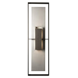 Hubbardton Forge 2025 Coastal Oil Rubbed Bronze Coastal Burnished Steel Clear Glass (ZM) Shadow Box Extra Tall Dark Sky Friendly Outdoor Sconce
