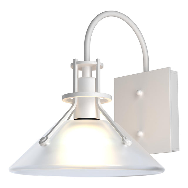 Hubbardton Forge 2020 Coastal White Frosted Glass (FD) Henry Small Glass Shade Outdoor Sconce
