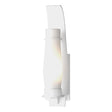 Hubbardton Forge 2008 Coastal White Opal Glass (GG) Sea Coast Outdoor Sconce