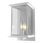 Hubbardton Forge 2021 Coastal White Translucent Vintage Platinum Clear Glass (ZM) Kingston Outdoor Medium Sconce