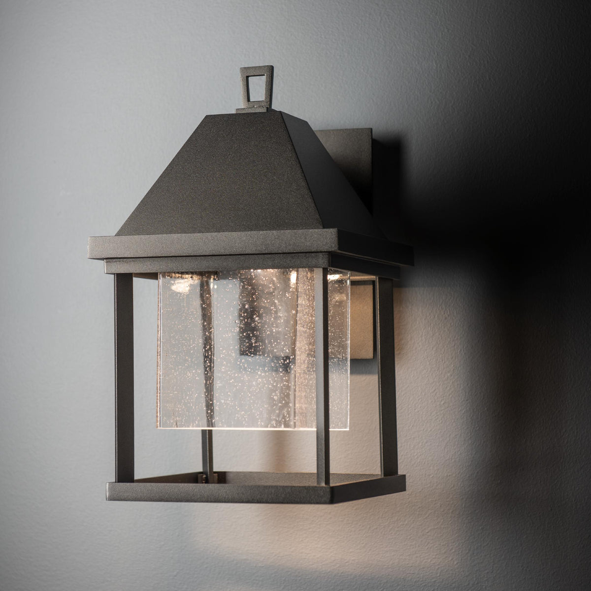 Hubbardton Forge 2025 Coastal Oil Rubbed Bronze Seeded Clear Glass (II) Dorset Small Dark Sky Friendly Outdoor Sconce