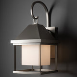 Hubbardton Forge 2025 Coastal Burnished Steel Opal Glass (GG) Dorset Medium Dark Sky Friendly Outdoor Sconce