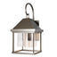 Hubbardton Forge 2025 Coastal Dark Smoke Seeded Clear Glass (II) Dorset Large Dark Sky Friendly Outdoor Sconce