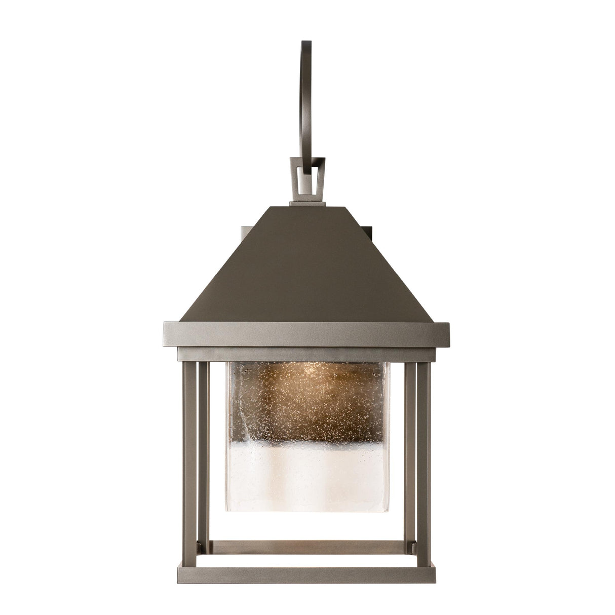 Hubbardton Forge 2025 Coastal Dark Smoke Seeded Clear Glass (II) Dorset Large Dark Sky Friendly Outdoor Sconce