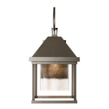 Hubbardton Forge 2025 Coastal Dark Smoke Seeded Clear Glass (II) Dorset Large Dark Sky Friendly Outdoor Sconce