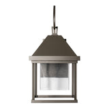 Hubbardton Forge 2025 Coastal Dark Smoke Seeded Clear Glass (II) Dorset Large Dark Sky Friendly Outdoor Sconce