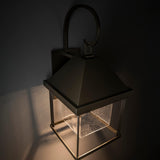 Hubbardton Forge 2025 Coastal Dark Smoke Seeded Clear Glass (II) Dorset Large Dark Sky Friendly Outdoor Sconce