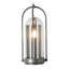 Hubbardton Forge 2025 Coastal Burnished Steel Seeded Clear Glass (II) Davis Small Outdoor Sconce
