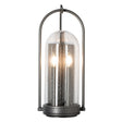 Hubbardton Forge 2025 Coastal Natural Iron Seeded Clear Glass (II) Davis Medium Outdoor Sconce