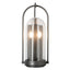 Hubbardton Forge 2025 Coastal Natural Iron Seeded Clear Glass (II) Davis Medium Outdoor Sconce