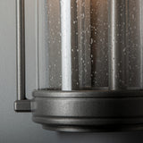 Hubbardton Forge 2025 Coastal Natural Iron Seeded Clear Glass (II) Davis Medium Outdoor Sconce