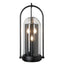 Hubbardton Forge 2025 Coastal Black Seeded Clear Glass (II) Davis Large Outdoor Sconce