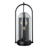 Hubbardton Forge 2025 Coastal Black Seeded Clear Glass (II) Davis Large Outdoor Sconce