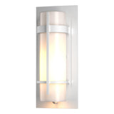 Hubbardton Forge 2002 Coastal White Opal Glass (GG) Banded Small Outdoor Sconce