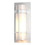 Hubbardton Forge 2002 Coastal White Opal Glass (GG) Banded Small Outdoor Sconce