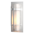 Hubbardton Forge 2002 Coastal White Opal Glass (GG) Banded Outdoor Sconce
