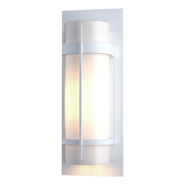 Hubbardton Forge 2002 Coastal White Opal Glass (GG) Banded Large Outdoor Sconce