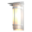 Hubbardton Forge 2003 Coastal White Opal Glass (GG) Banded with Top Plate Large Outdoor Sconce
