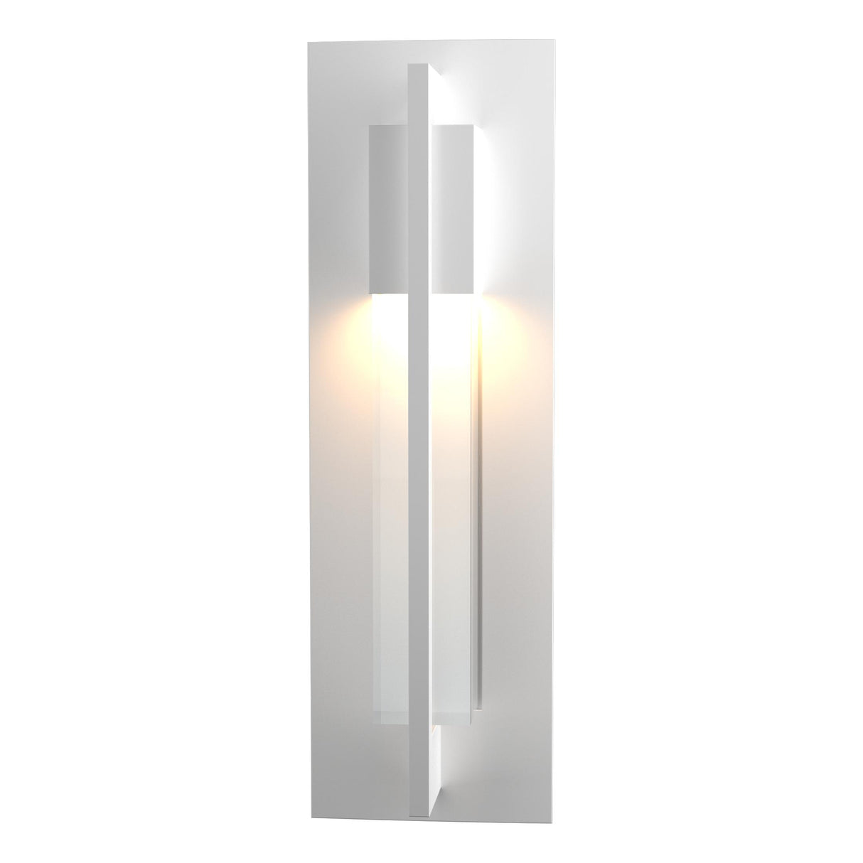 Hubbardton Forge 2012 Coastal White Clear Glass (ZM) Axis Small Outdoor Sconce