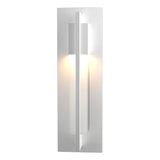 Hubbardton Forge 2012 Coastal White Clear Glass (ZM) Axis Small Outdoor Sconce