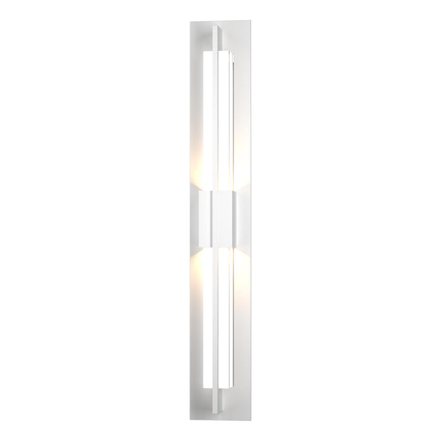 Hubbardton Forge 2014 Coastal White Clear Glass (ZM) Double Axis LED Outdoor Sconce