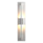 Hubbardton Forge 2014 Coastal White Clear Glass (ZM) Double Axis Small LED Outdoor Sconce