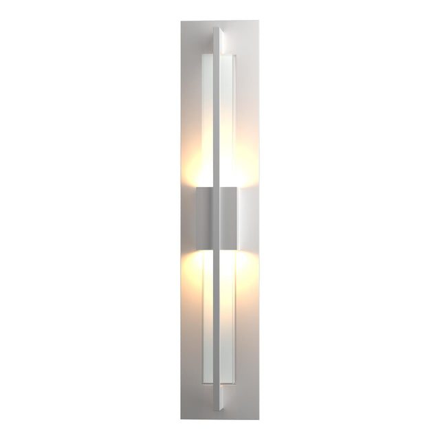 Hubbardton Forge 2014 Coastal White Clear Glass (ZM) Double Axis Small LED Outdoor Sconce