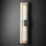 Hubbardton Forge 2014 Coastal White Clear Glass (ZM) Double Axis Small LED Outdoor Sconce