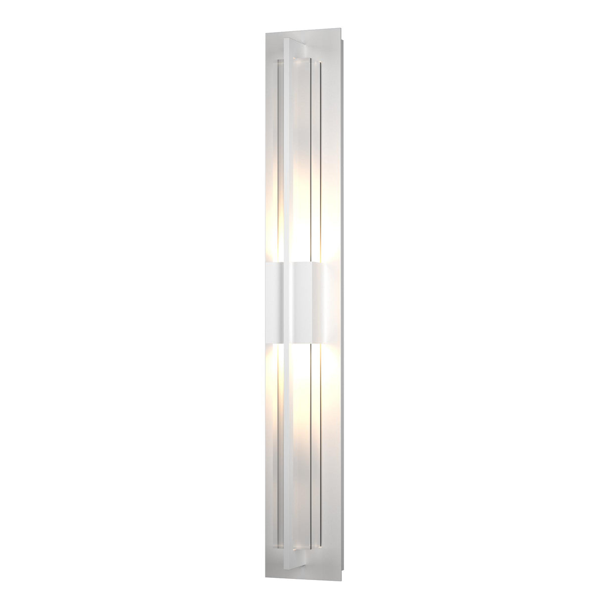 Hubbardton Forge 2014 Coastal White Clear Glass (ZM) Double Axis Large LED Outdoor Sconce