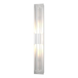 Hubbardton Forge 2014 Coastal White Clear Glass (ZM) Double Axis Large LED Outdoor Sconce