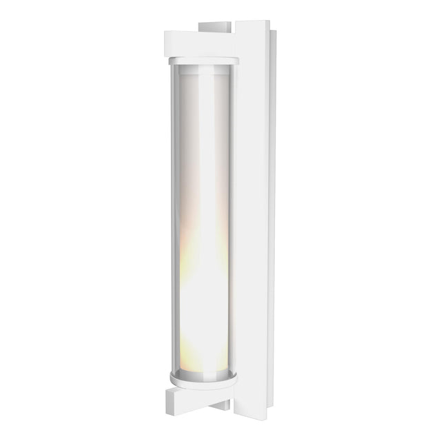 Hubbardton Forge 2013 Coastal White Clear Glass (ZM) Fuse Large Outdoor Sconce