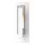 Hubbardton Forge 2020 Coastal White Clear Glass with Opal Diffuser (ZU) Vertical Bar Fluted Glass Small Outdoor Sconce