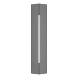Hubbardton Forge 2024 Coastal Burnished Steel White Acrylic (ZZ) Gallery Small Outdoor Sconce