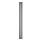 Hubbardton Forge 2024 Coastal Burnished Steel White Acrylic (ZZ) Gallery Large Outdoor Sconce